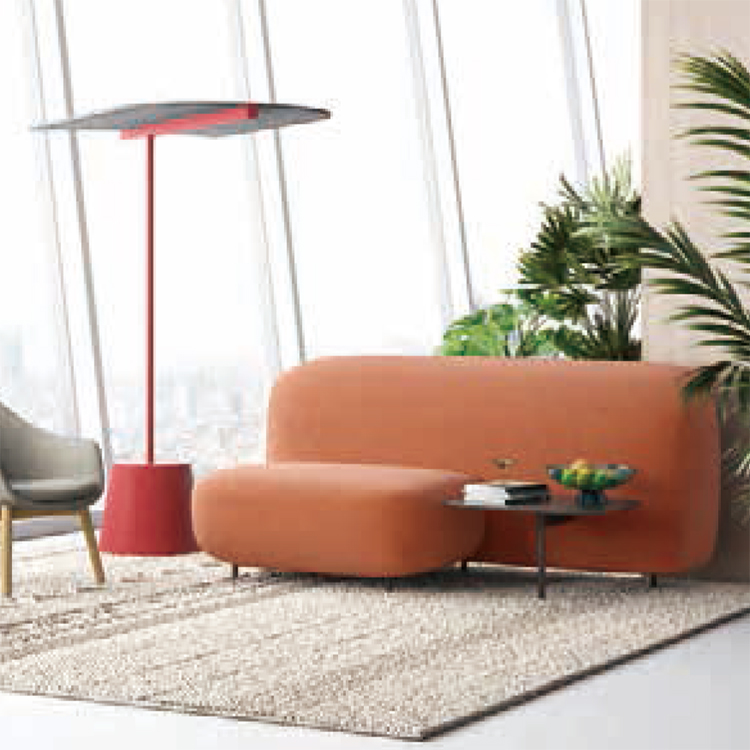 Ensemble de combinaison de table basse de canapé de bureau nordique de canapé de réception d'affaires moderne simple